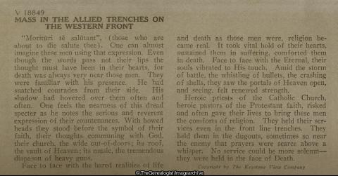 A Mass in the Allied Trenches on the Western Front (3d, French, priest, Religious Service, Soldiers, Trench, WW1)