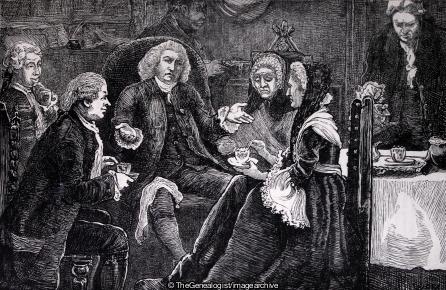 A Tea Party at Dr Johnson's Fleet Street (Dr Johnsons house, Fleet Street, London, Samuel Johnson, Tea Party)
