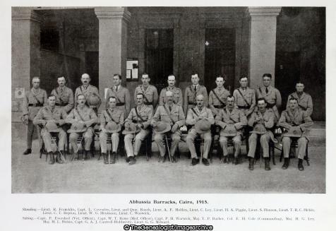 Abbassia Barracks Cairo 1915 (1915, Abbassia Barracks, Cairo, Egypt, Nottinghamshire Yeomanry, Officers, South Nottinghamshire Hussars, WW1)