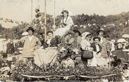 Battle of Flowers Jersey 1907 Wagon (1907, Battle of Flowers, Jersey, Wagon)