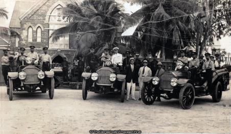 Belize British Honduras ( North Front Street, Belize, British Honduras, Colonial, Fire Engine, Fire Station, Firemen, Social, St Mary's Church, vehicle)