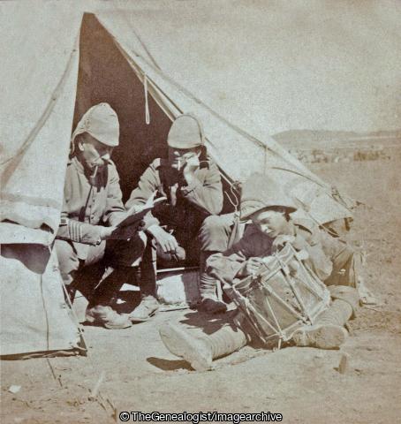 Boer War - The English Drummer Boy's Letter - Writing home to Mother after the Victory at Colesberg, South Africa (3d, Boer War, Colesberg, Drum, Drummer Boy, Letter, South Africa, Tent, Writing)