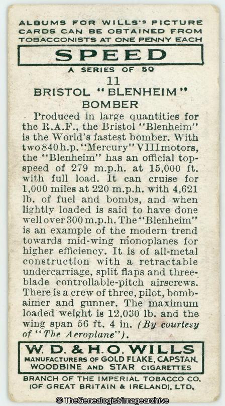 Bristol Blenheim Bomber (Aeroplane, Airplane, Blenheim, Bristol, Bristol Blenheim Bomber)