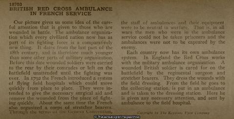 British Red Cross Ambulance in French Service Northern France (3d, Ambulance, C1917, French, Red Cross, Soldiers, St John Ambulance, Wounded, WW1)