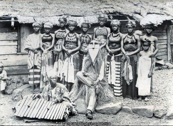 Bundoo Women (1904, Bundu, C1900, Freetown, Musician, Sierra Leone, Tribal Mask)