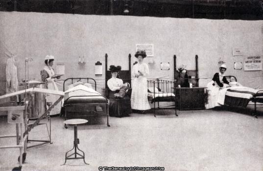 C1910 Nursing Scene (baby, Bed, C1910, cot, Hospital, Nurse)