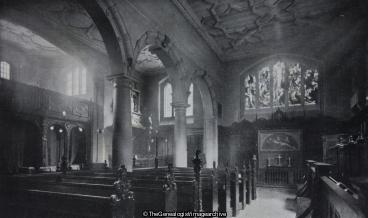Chapel. Right Aisle Monastary Church (Chapel, Charterhouse, England, London, Smithfield)