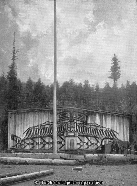 Chiefs House British Columbia (Alert Bay, British Columbia, Canada, House, Kwakwaka'wakw, Totem Pole)