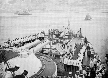 Clearing the Decks for Action (Battleship, Gun, HMS Magnificent, Royal Marines, Royal Navy, Sailors, Weapon)