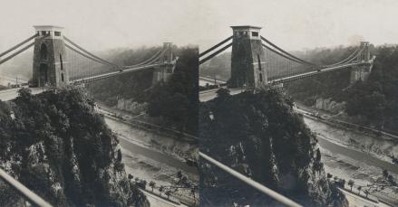 Clifton suspension bridge over the Gorge of the Avon near Bristol (3d, Bridge, Bristol, Clifton, Clifton suspension bridge, England, Somerset)