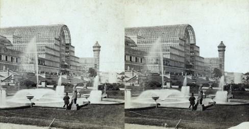 Crystal Palace fountains (3d, C1850, Crystal Palace, England, Exhibition)