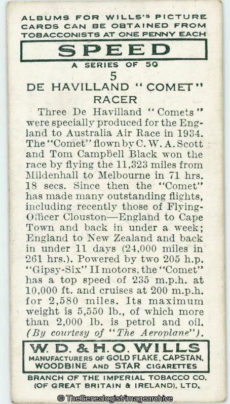 De Havilland Comet Racer (Aeroplane, Airplane, Comet, De Havilland)