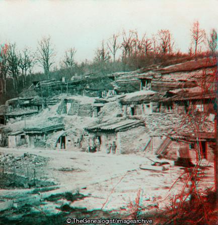 Dugouts and Shelters - Cantonment in the Race Course at Fliry France (1918, 1st American Army, 3d, Dugout, Flirey, France, Lorraine, WW1)