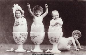 Easter egg babies C1900 (baby, C1900, Easter, Egg Cup)