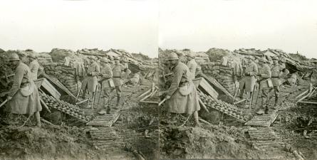 French Lines Captured from the enemy by the Marine Fusiliers (1914, 3d, Belgium, Duckboard, French, Fusiliers Marins, Nieuport, Nieuwpoort, Soldiers, Trench, West Flanders, WW1, Yser)