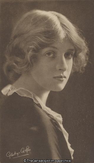 Gladys Cooper 1917 (1/2d, 1917, 1917-12-24, 26 Parade, Actor, actress, Gladys Cooper, H, Jersey, Le Monnier, Miss, St. Helier)