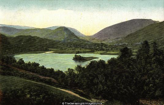 Grasmere from Red Bank (England, Grasmere, lake, Lake District, Westmorland)