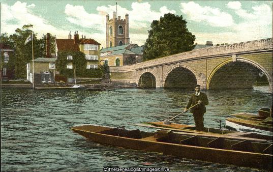 Henley Bridge (Bridge, England, henley, henley bridge, oxfordshire, punt, St Mary The Virgin, Thames, Vessel)