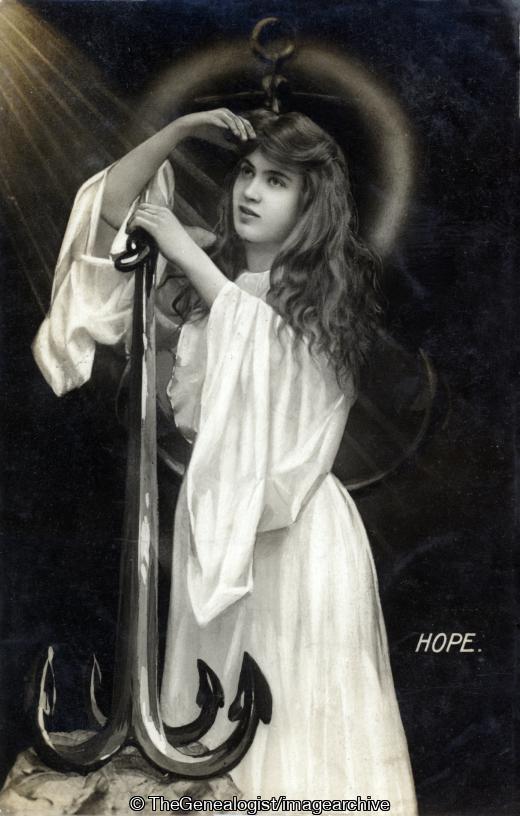 Hope for those at sea (Anchor, C1910, Girl, Hope)
