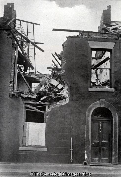 House of Adjutant Avery of Salvation Army Killed Instantly P7 (16/12/1914, 7, Adjutant, Dead, Durham, East Coast Raids, England, Hartlepool, Salvation Army, Shell, shelling, Victoria Place, William G Avery)