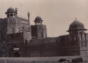 Lahore Gate Delhi Fort Christmas 1902 (1902, C1900, Delhi, Fort, Gateway, Lahore Gate, National Capital Territory, Red Fort)