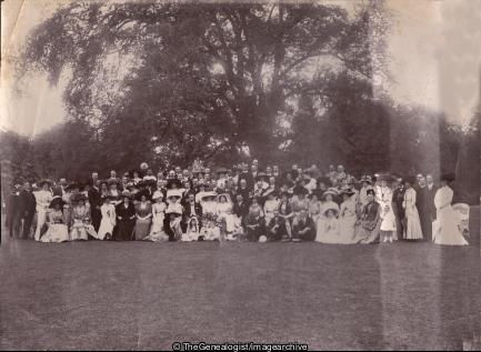 Large Wedding Group Nainital 1901 (Hill Station, India, Nainital, Wedding)