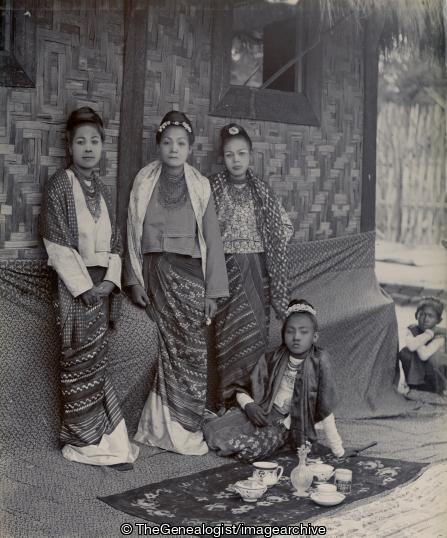 local types of beauty Burma (Beauty, boy, Burma, Burmese, C1890, Girl, htamein, Jam, Ladies, Tea Party)