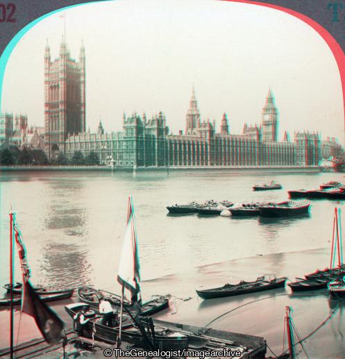 London Houses of Parliament (3d, England, Houses of Parliament, London, Parliament, River, Rowing Boat, Thames, Westminster)