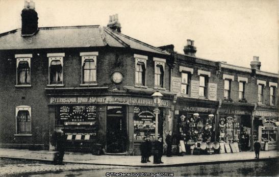 London Willesden St James Terrace Harrow Road 1914 (1914, Bookshop, England, Harrow Road, Ironmonger, London, Off License, shop, St James Terrace, Willesden)