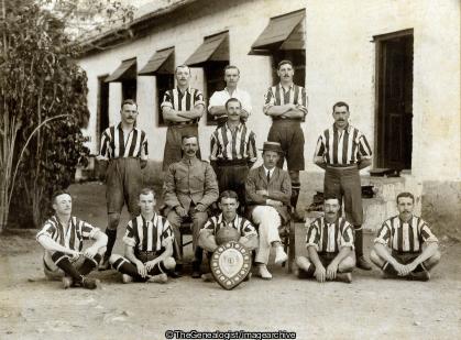 Loyal North Lancashire Regiment E Company Football Team Inter-Company Sheild Winners 1910 (India, Loyal North Lancashire Regiment, Military, Poona)