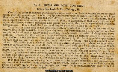 Mens and Boys Clothing (3d, Chicago, Illinois, Sears Roebuck and Company)