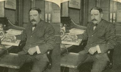 Mr Sears R W Sears President Sears Roebuck and Co at His Desk (3d, Chicago, Illinois, Richard Warren Sears, Sears Roebuck and Company)