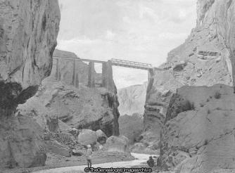 Over the Great Chuppa Rift (Balochistan, Bolan Railway, Bridge, Chuppa Rift, India, Pakistan, Quetta, Railway, Ravine)