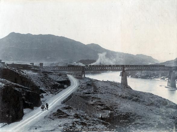 Railway Bridge over Indus at Attock (Attock, Bridge, India, Indus, Pakistan, Punjab, Railway, River, steam engine)