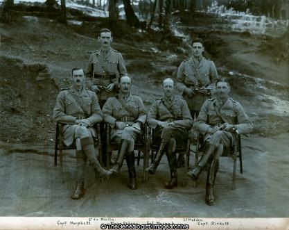 Revolver Team 1912 (1912, Capt. Burkett, Colin MacNab, G.C.Morphett, Lieutenant Colonel, Lt. du Moulin, Lt. Maldon, Major Coburn, Major Osborn, revolver, shooting, Weapon)