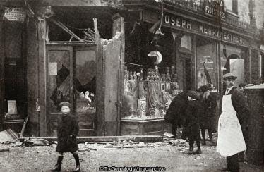 Scarborough bombed shop of Joseph Merryweather (15/12/1914, Emily Lois Merryweather, England, German bombardment of scarborough, Joseph Merryweather, Scarborough, WW1, Yorkshire)