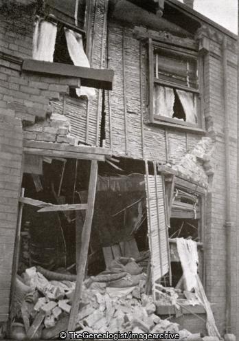 Scarborough Wykeham Street house where 4 were killed P23 (16/12/1914, Durham, East Coast Raids, England, Scarborough, shelling, WW1, Wykeham Street)