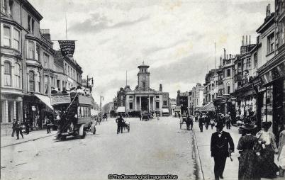 South Street Worthing (England, omnibus, South Street, Sussex, Town Hall, vehicle, Worthing)