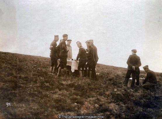 Staff Lunch Okey (1901, C1900, Colonel Eustace, Devon, Edward Leslie Bond, England, Okehampton, Royal Artillery)