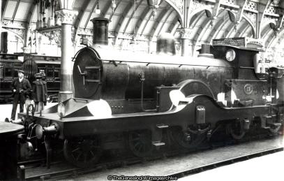 Steam Locomotive No 17 at York Railway Station (England, Railway Station, steam engine, York, Yorkshire)