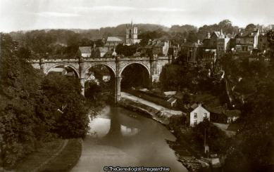 The Bridge Knaresborough (Bridge, England, Knaresborough, Nidd, Railway, River, St John the Baptist, Viaduct, Yorkshire)