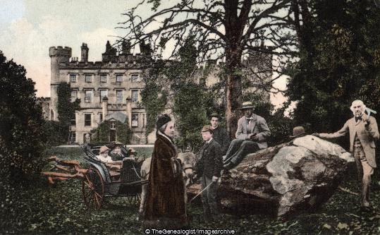 The Late W.E. Gladstone Tree Felling at Hawarden (Castle, Donkey, flintshire, Hawarden, Hawarden Castle, Wales, William Gladstone)