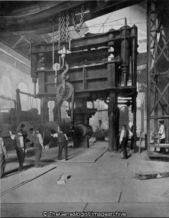 The Steam Hammer at Work (Atlas Steel and Iron Works, Sheffield, Steam Hammer)