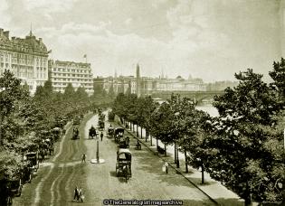 The Victoria Embankment from Charing Cross Station (Charing Cross Station, London, The Victoria Embankment, Victoria Embankment)
