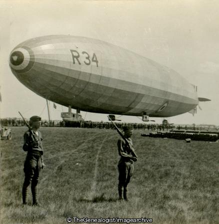 Through the Uncharted Heavens She Blazed the Trail - Dirigible R34 at Minneola (1919, 3d, Airship, British, Mineola, New York State, Royal Air Force, U.S.A.)