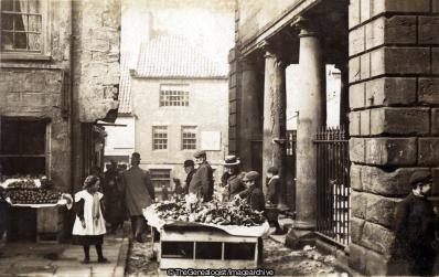 Yorkshire Whitby The Old Market 1920 (C1920, Costermonger, England, Market, Market Trader, Old Market, Whitby, Yorkshire)