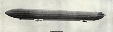 Zeppelin Airship 500ft to 600ft long 40ft Diameter P26 (26, Airship, East Coast Raids, German, WW1, Zeppelin)